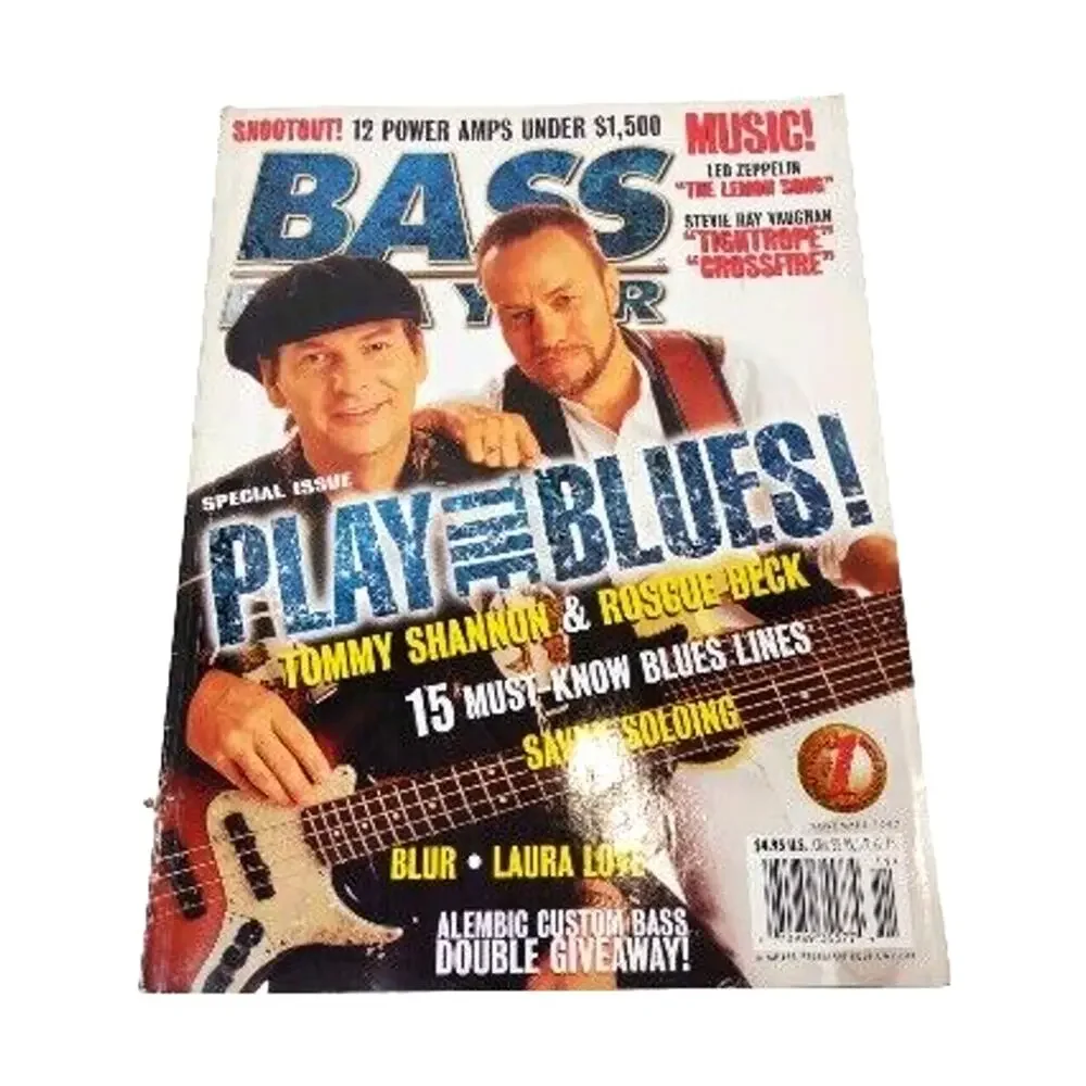 VTG Bass Player magazine November 1997 Play The Blues Tommy Shannon Roscoe Beck